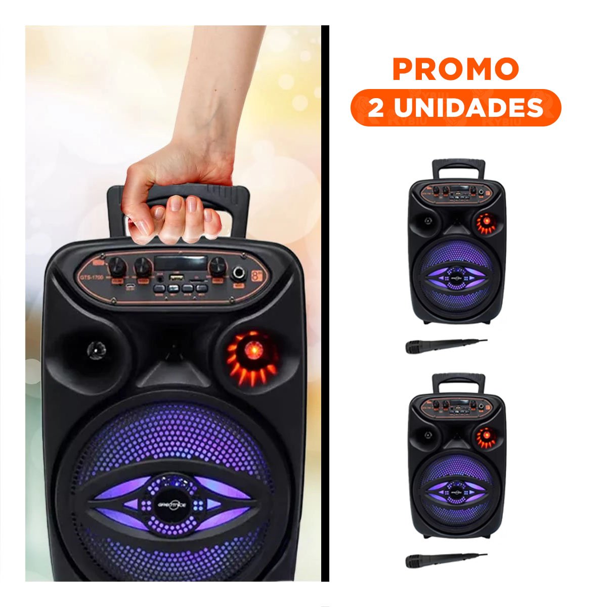 PACK2 SISTEMA INALAMBRICO CON BOCINA COMPACTO PORTATIL FUNCIONAL SEGURO Y VERSATIL - 1