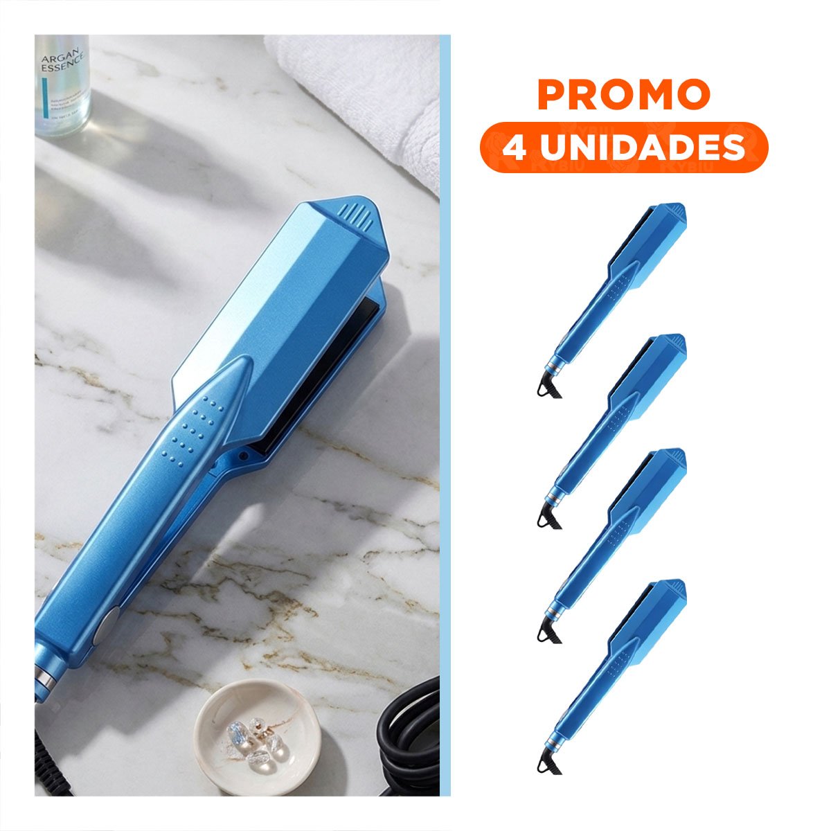 PACK4 ALISADOR PLACAS CERAMICAS PELO 2 PULGADAS PELO SUAVE SEDOSO Y+REGALO STICKER - 1