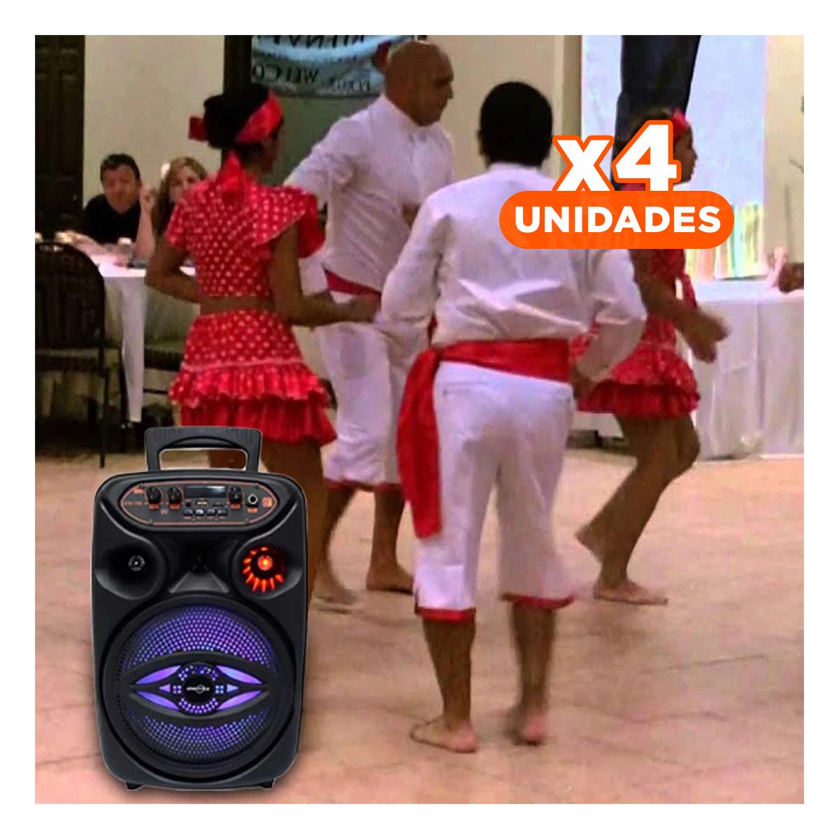 PACK4 CONSOLA INALAMBRICA CON BOCINA PORTATIL MODERNO FUNCIONAL Y EFICIENTE PARA EVENTOS - 1