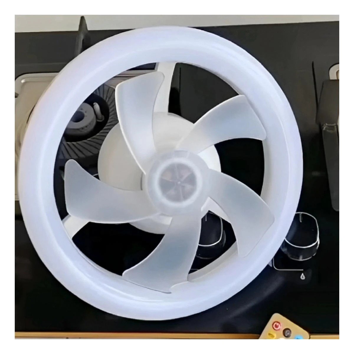 PACK2 LUZ DE TECHO VENTILADOR 2 EN 1 PARA SALA DORMITORIO Y AMBIENTE MODERNO - 5