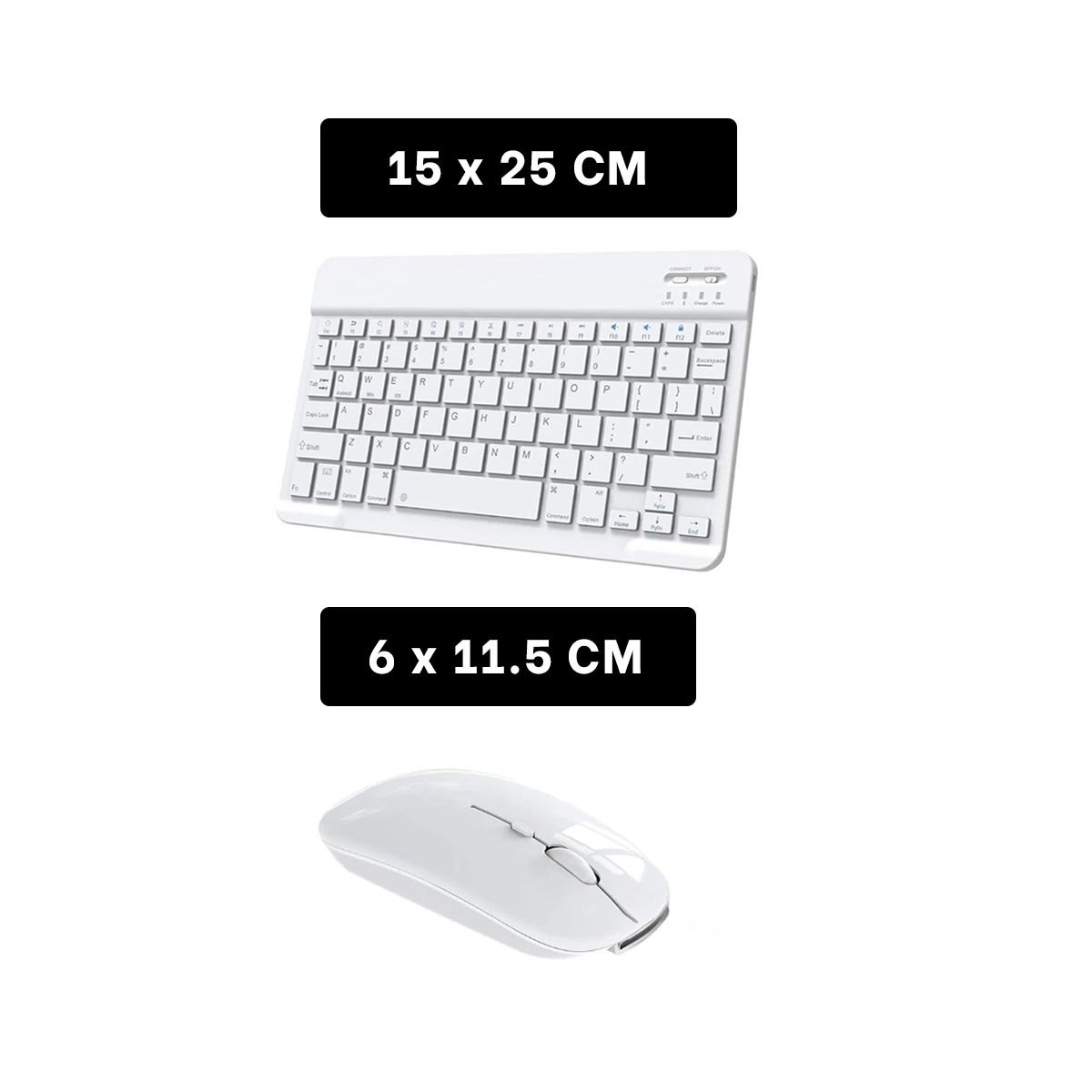 PACK4 DISPOSITIVO INALAMBRICO MOUSE Y TECLADO BLANCO PORTATIL CASA OFICINA Y+REGALO STICKER - 4