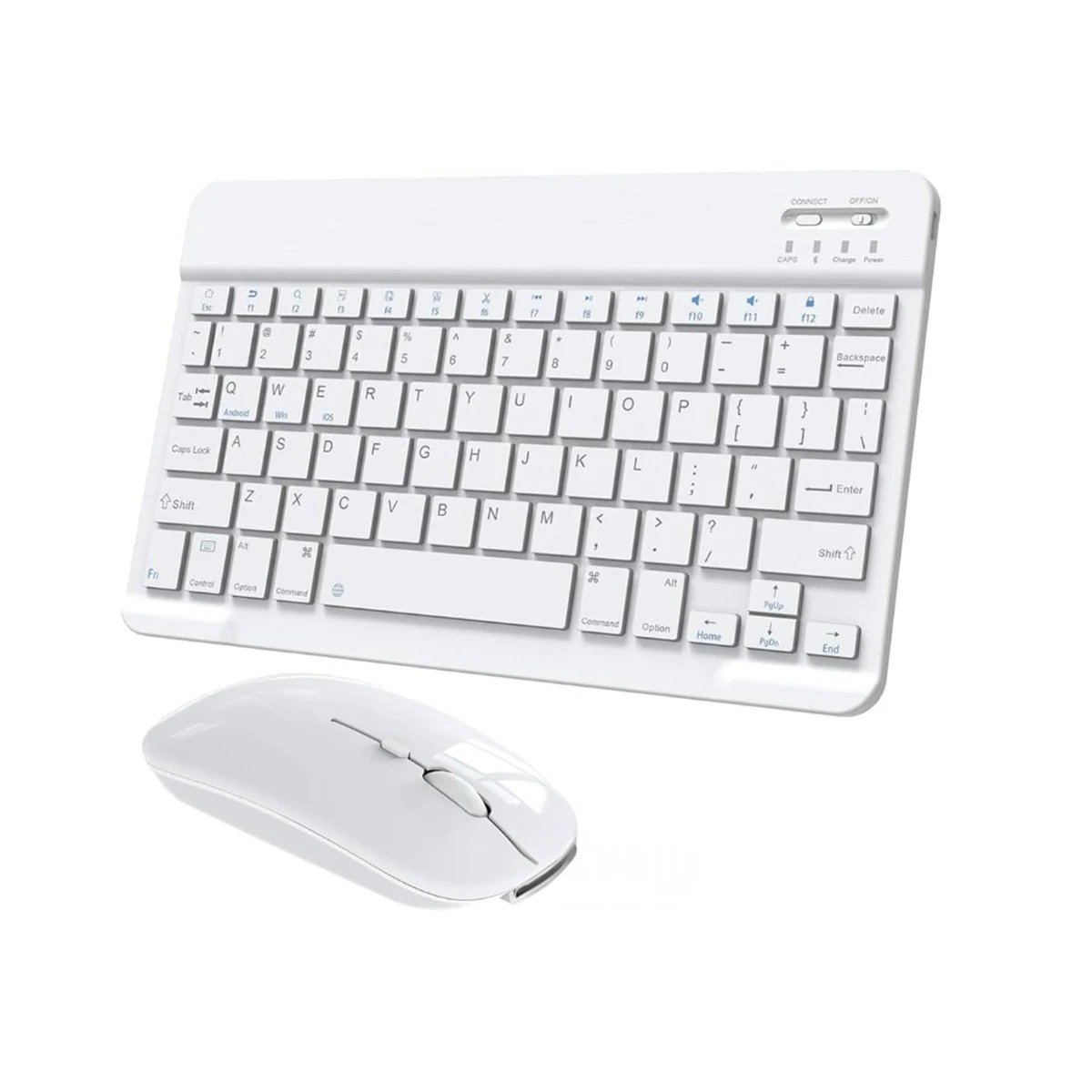 PACK4 DISPOSITIVO TECLADO INALAMBRICO Y MOUSE BLANCO PORTATIL USO DIARIO OFICINA Y+PAPEL REGALO - 3