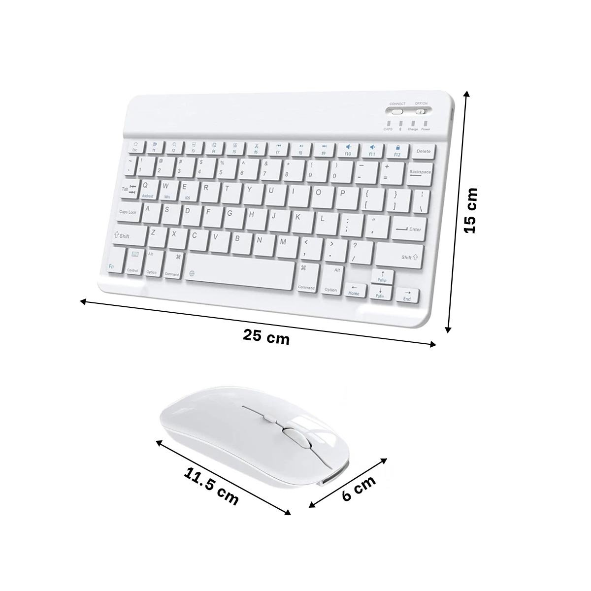 PACK4 DISPOSITIVO TECLADO INALAMBRICO Y MOUSE BLANCO PORTATIL USO DIARIO OFICINA Y+PAPEL REGALO - 4