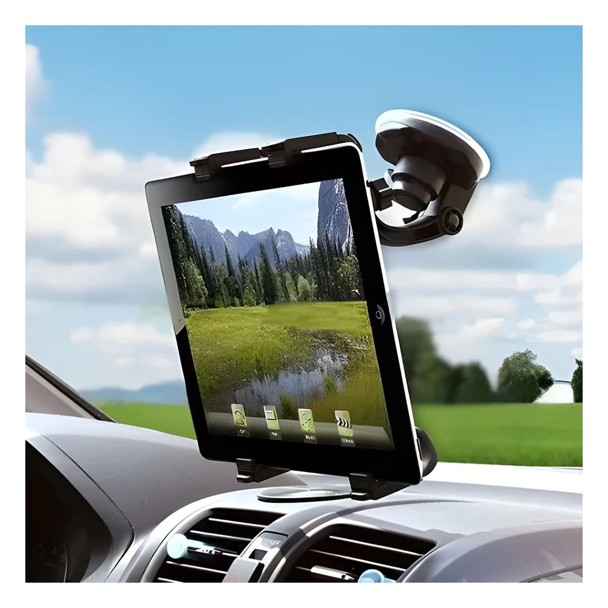 PACK2 PIE GIRATORIO TABLET UNIVERSAL 360 NEGRO LIGERO SEGURO Y ADAPTABLE Y+REGALO STICKER - 5