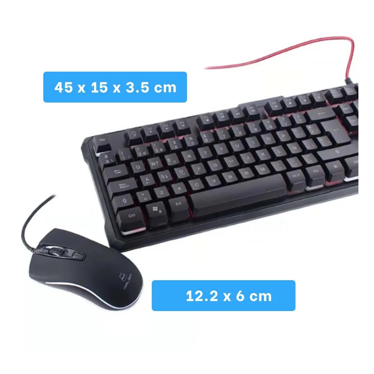 PACK4 ESTACION TECLADO Y MOUSE LIGERO ESTABLE PARA USO DIARIO Y+PAPEL REGALO - 4