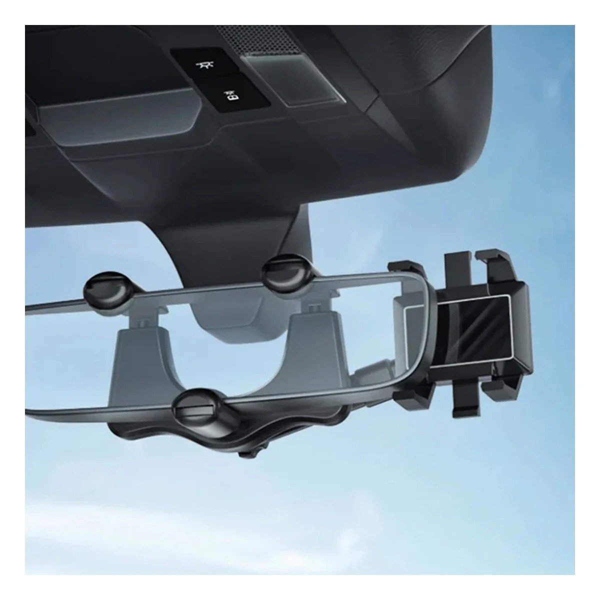 PACK4 MONTAJE PARA CELULAR RETROVISOR 360 NEGRO COMPACTO ESTABLE Y ADAPTABLE Y+PAPEL REGALO - 5