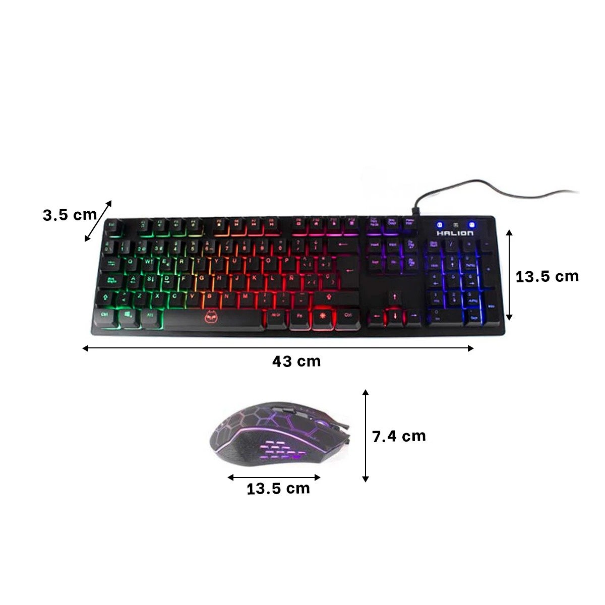 PACK2 JUEGO UNIVERSAL TECLADO Y MOUSE GAMING LIGERO VERSATIL RAPIDO Y SEGURO Y+PAPEL REGALO - 4