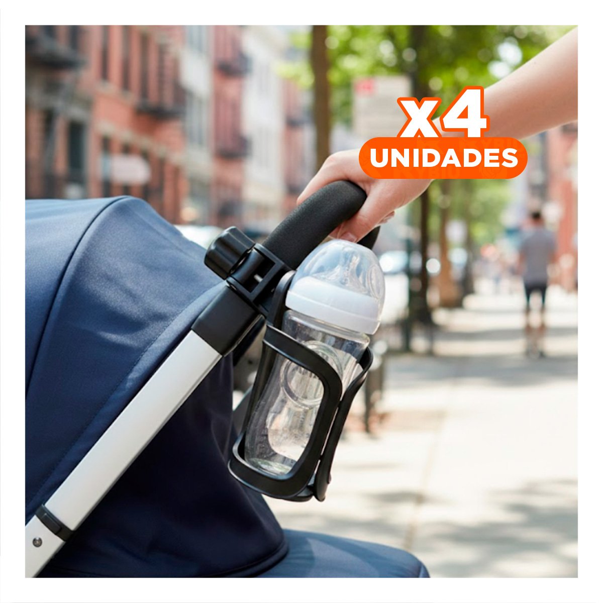 PACK4 PORTABIBERON PARA PASEO EN COCHE EN COLOR NEGRO MEDIDA 14X7CM - 1
