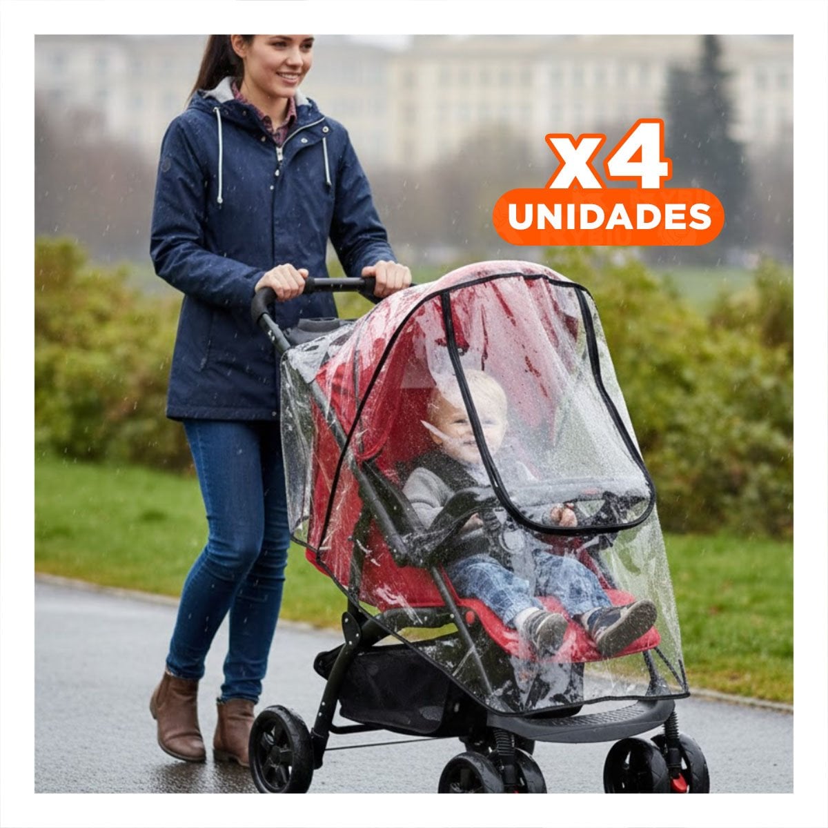 PACK4 PROTECTOR EN COLOR TRANSPARENTE PARA INTERIOR DE COCHE CON PEGA PEGA DE 82X50CM - 1