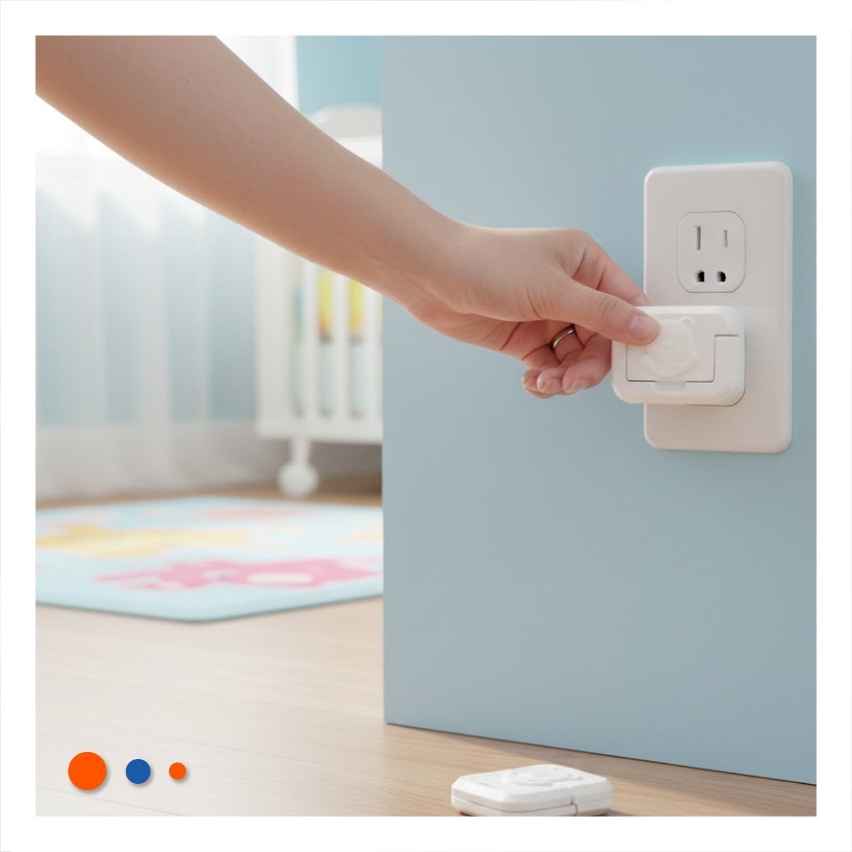 PACK12 TAPA RECTANGULAR FORMA DE OSITO BLANCO PARA ENCHUFE DIMENSIONES 2,3X3,2CM - 2