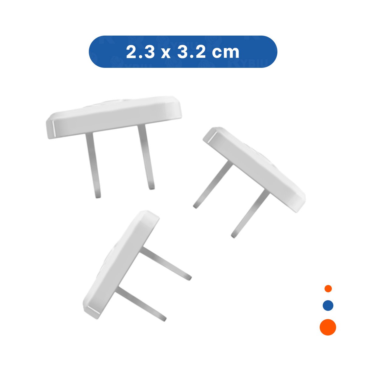 PACK12 TAPA RECTANGULAR FORMA DE OSITO BLANCO PARA ENCHUFE DIMENSIONES 2,3X3,2CM - 4