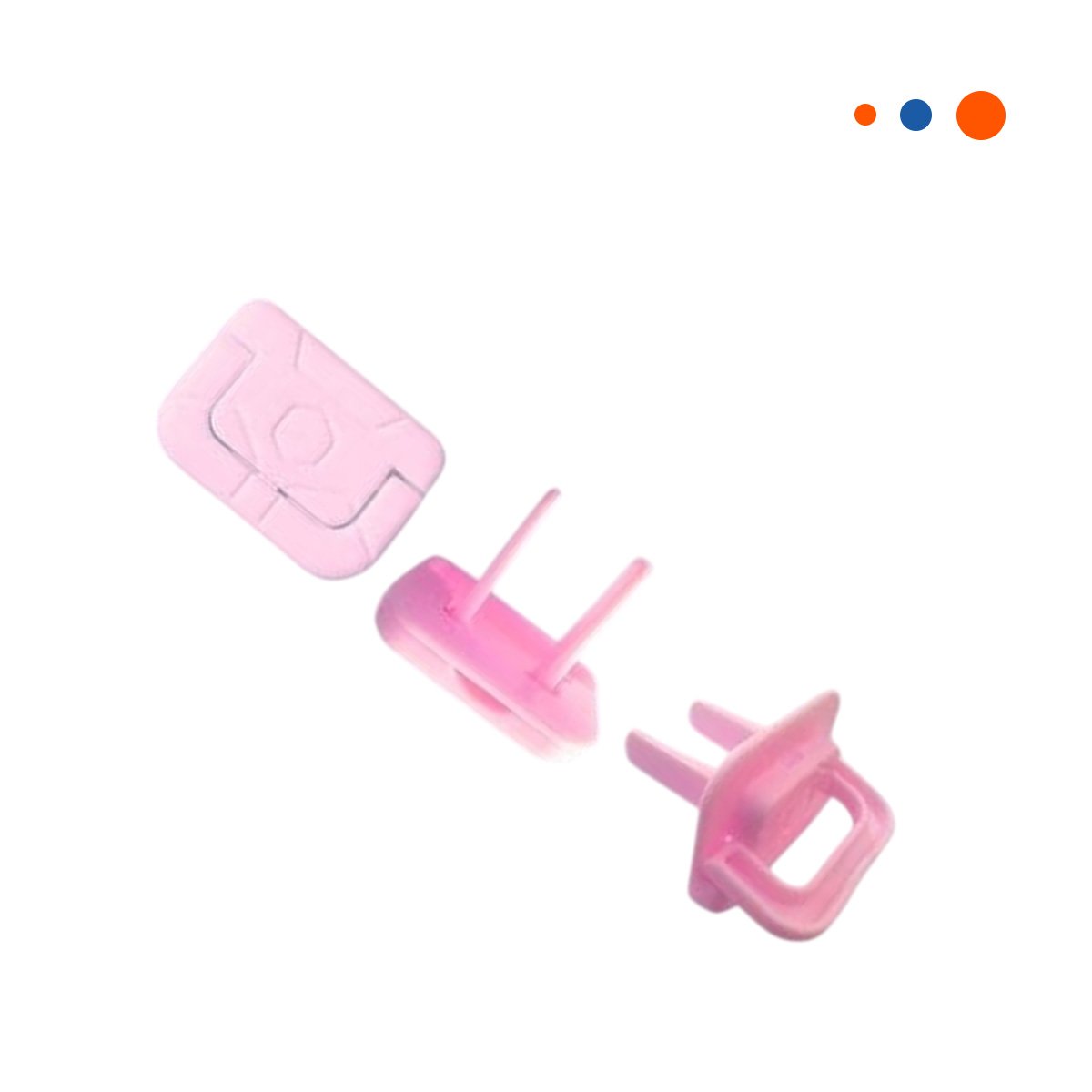 PACK2 PROTECTOR PARA ENCHUFE EN COLOR VERDE AGUA Y ROSADO DIMENSIONES 2,5X3CM Y+REGALO STICKER - 2