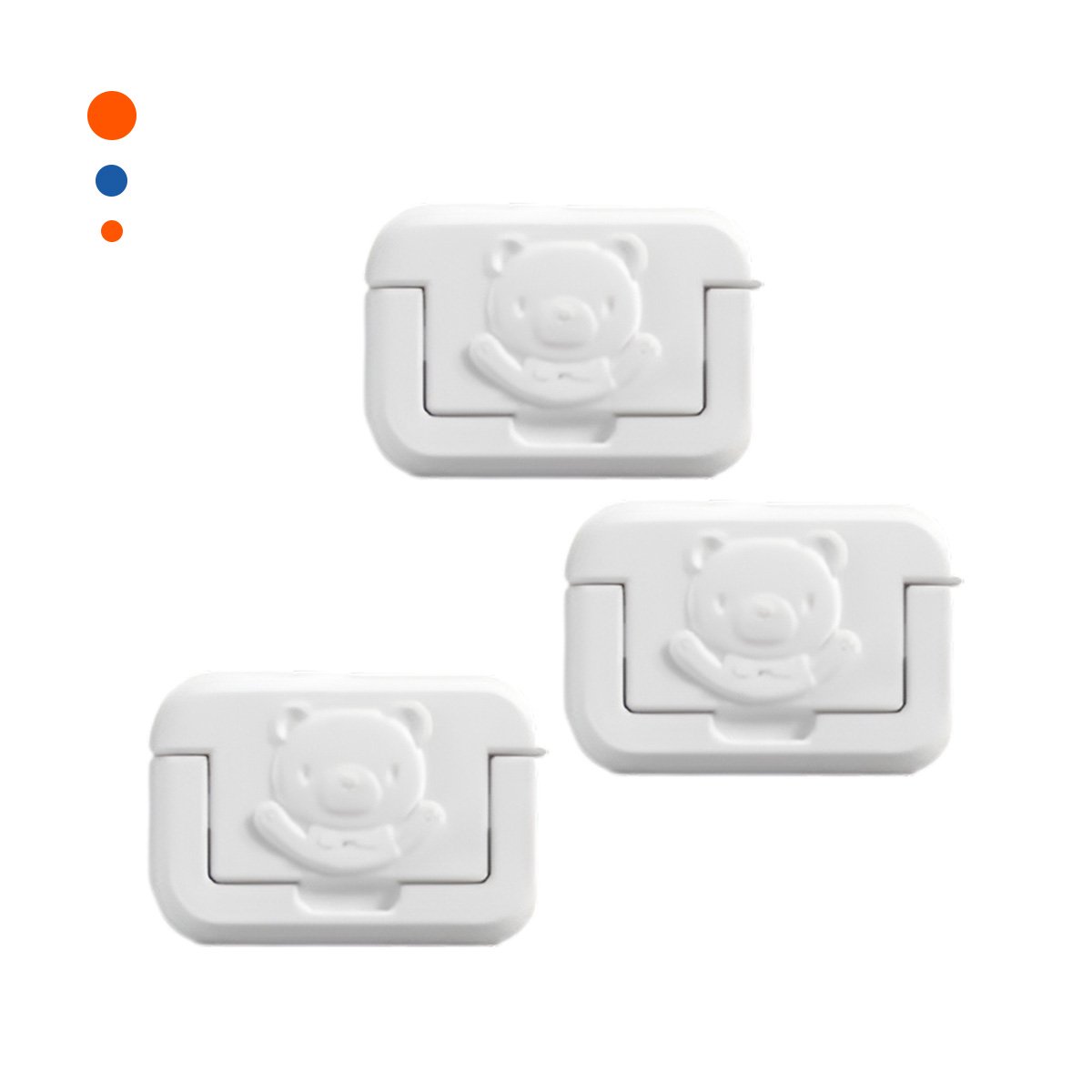 PACK2 PROTECTOR PARA ENCHUFE EN BLANCO Y FORMA DE OSITO DE 2,3X3,2CM Y+REGALO STICKER - 2