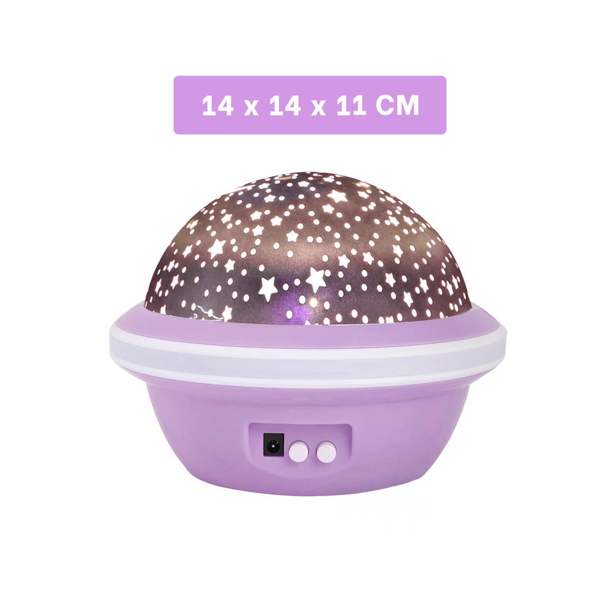 PACK2 LUZ DE NOCHE GIRATORIA DE CIELO COLOR LILA LED Y+PAPEL REGALO - 4