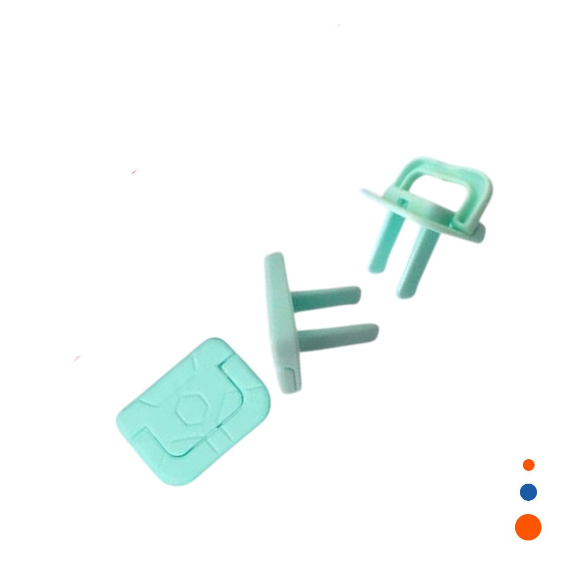PACK4 PROTECTOR DE ENCHUFE RECTANGULAR DIMENSIONES 2,5X3CM ROSADO Y VERDE AGUA Y+PAPEL REGALO - 3