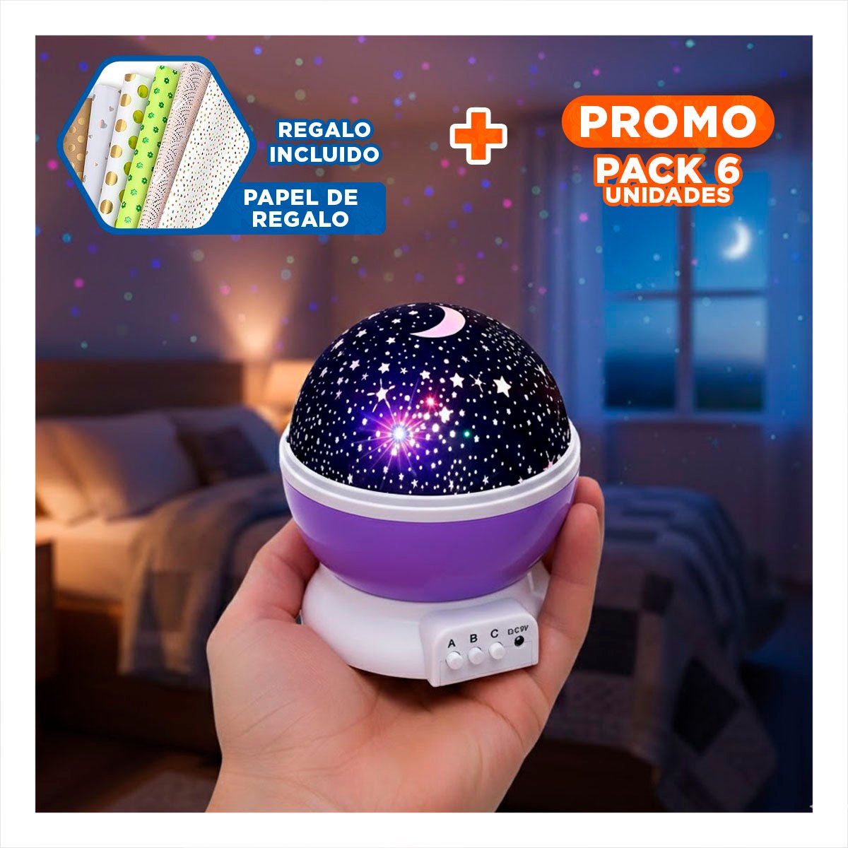 PACK6 EQUIPO DE GALAXIA MORADO FUNCIONAL Y SEGURO SIEMPRE Y+PAPEL REGALO - 1