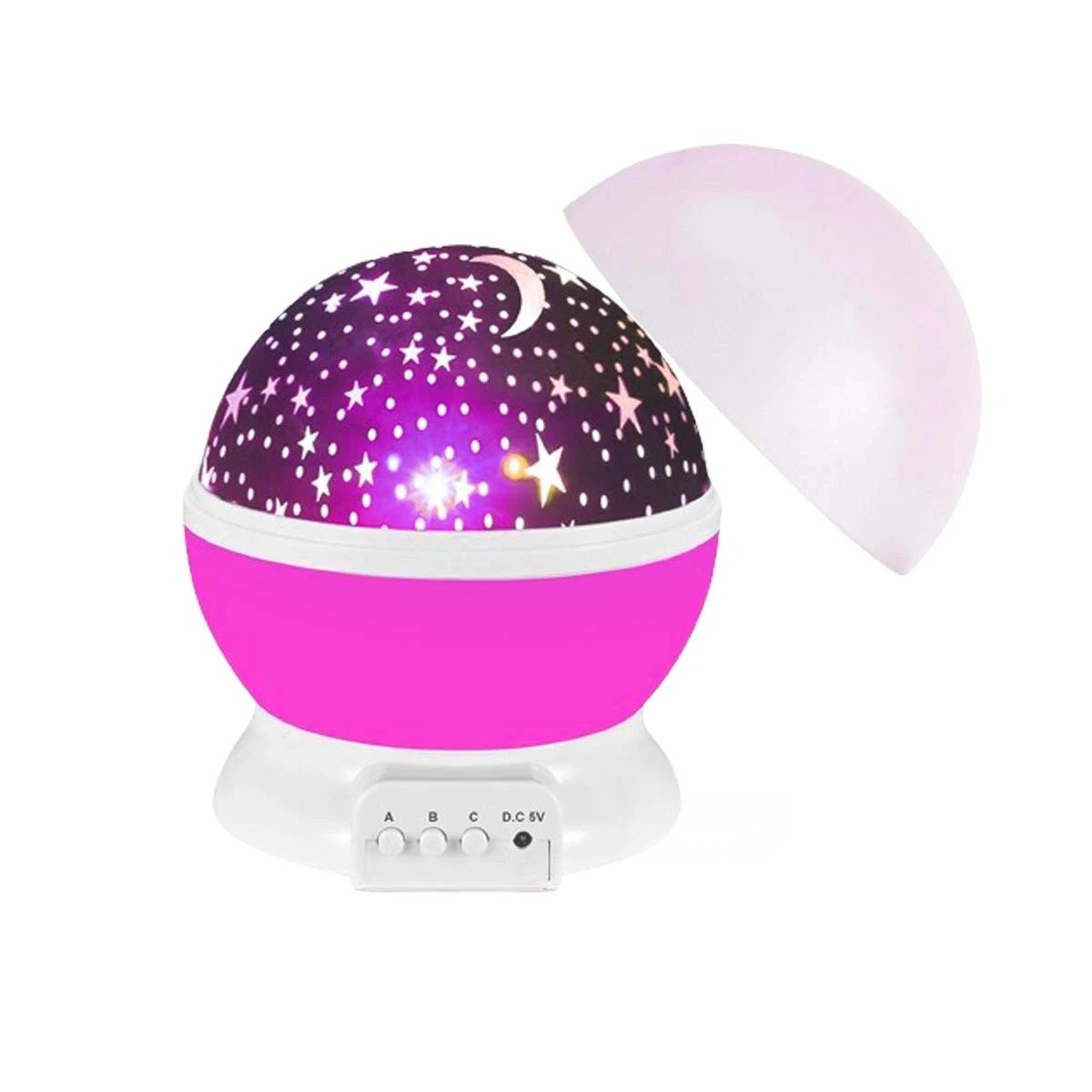 PACK6 LUZ DECORATIVA GIRATORIA DE CIELO FUCSIA Y+REGALO STICKER - 2