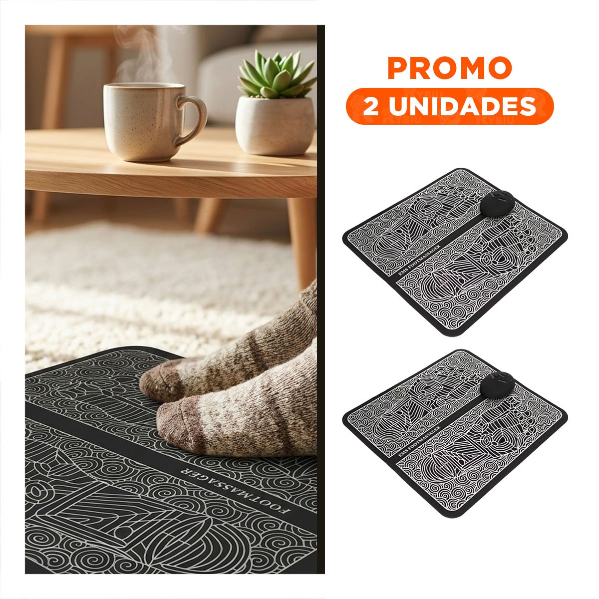 PACK2 EQUIPO MASAJEADOR DE PIES NEGRO FACIL DE USAR Y VERSATIL - 1