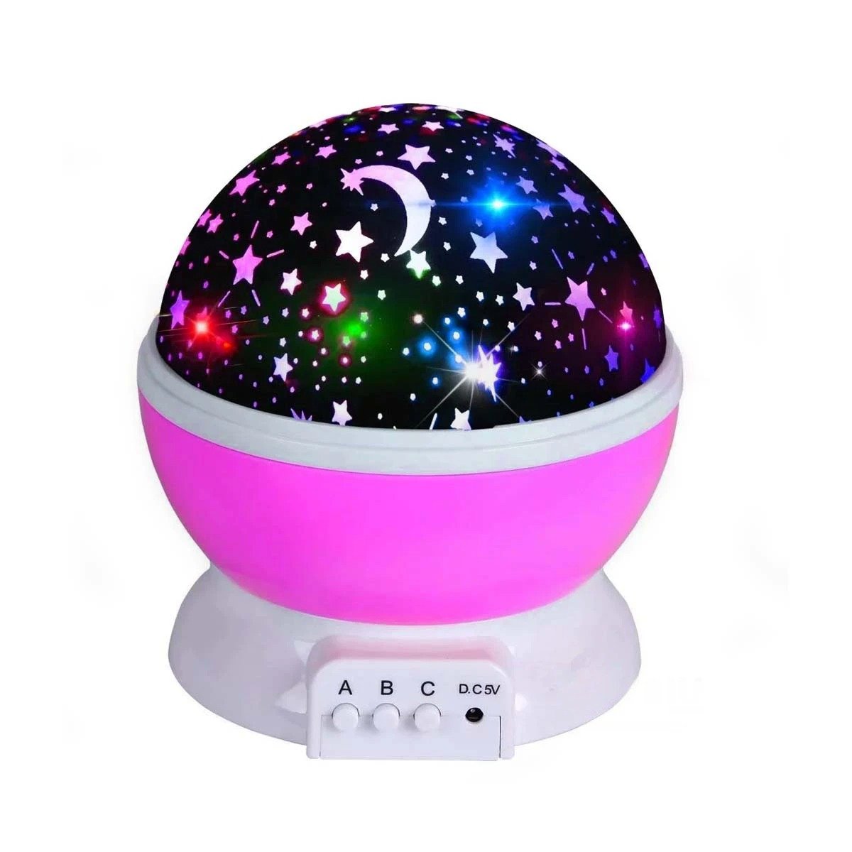 PACK2 ILUMINACION LED GIRATORIA GALAXIA FUCSIA PARA CASA Y+REGALO STICKER - 2