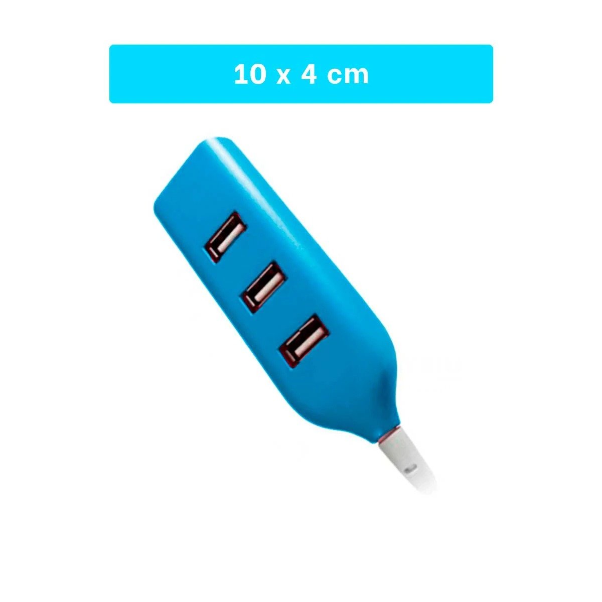 PACK4 CONECTOR USB ALTA VELOCIDAD 4 PUERTOS TURQUEZA COMPACTO Y VERSATIL Y+PAPEL REGALO - 4