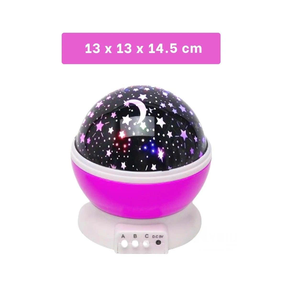 PACK6 FOCO DE NOCHE GIRATORIO DE ESTRELLAS COLOR FUCSIA Y+PAPEL REGALO - 4