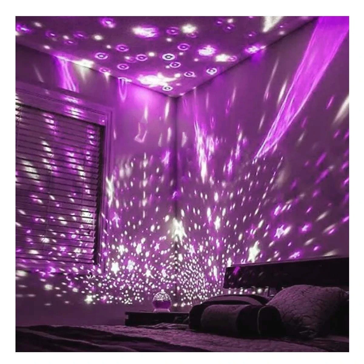 DISPOSITIVO GIRATORIO DE GALAXIA MORADO LIGERO Y ADAPTABLE PARA DORMITORIO - 2