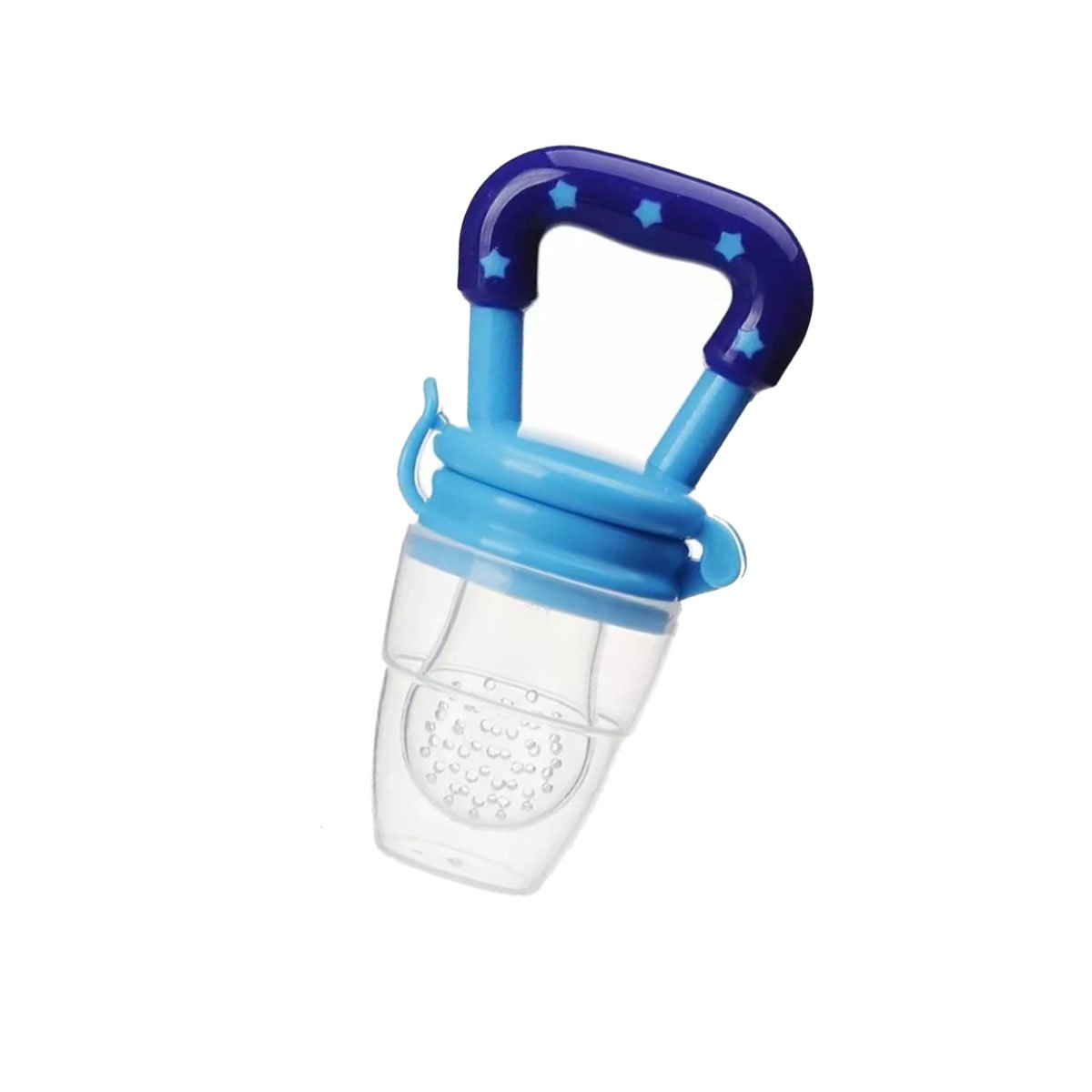 PACK4 CHUPON EN COLOR AZUL TIPO ALIMENTADOR CON SILICONA FLEXIBLE Y ESTRELLITAS Y+PAPEL REGALO - 3