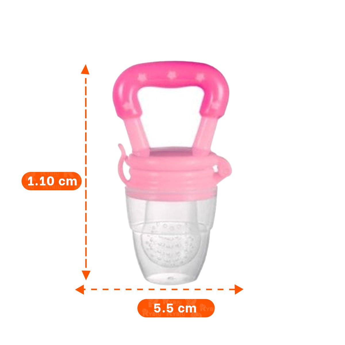 ALIMENTADOR INFANTIL EN COLOR ROSADO CON ESTRELLITAS DE SILICONA SUAVE Y+POST IT - 4