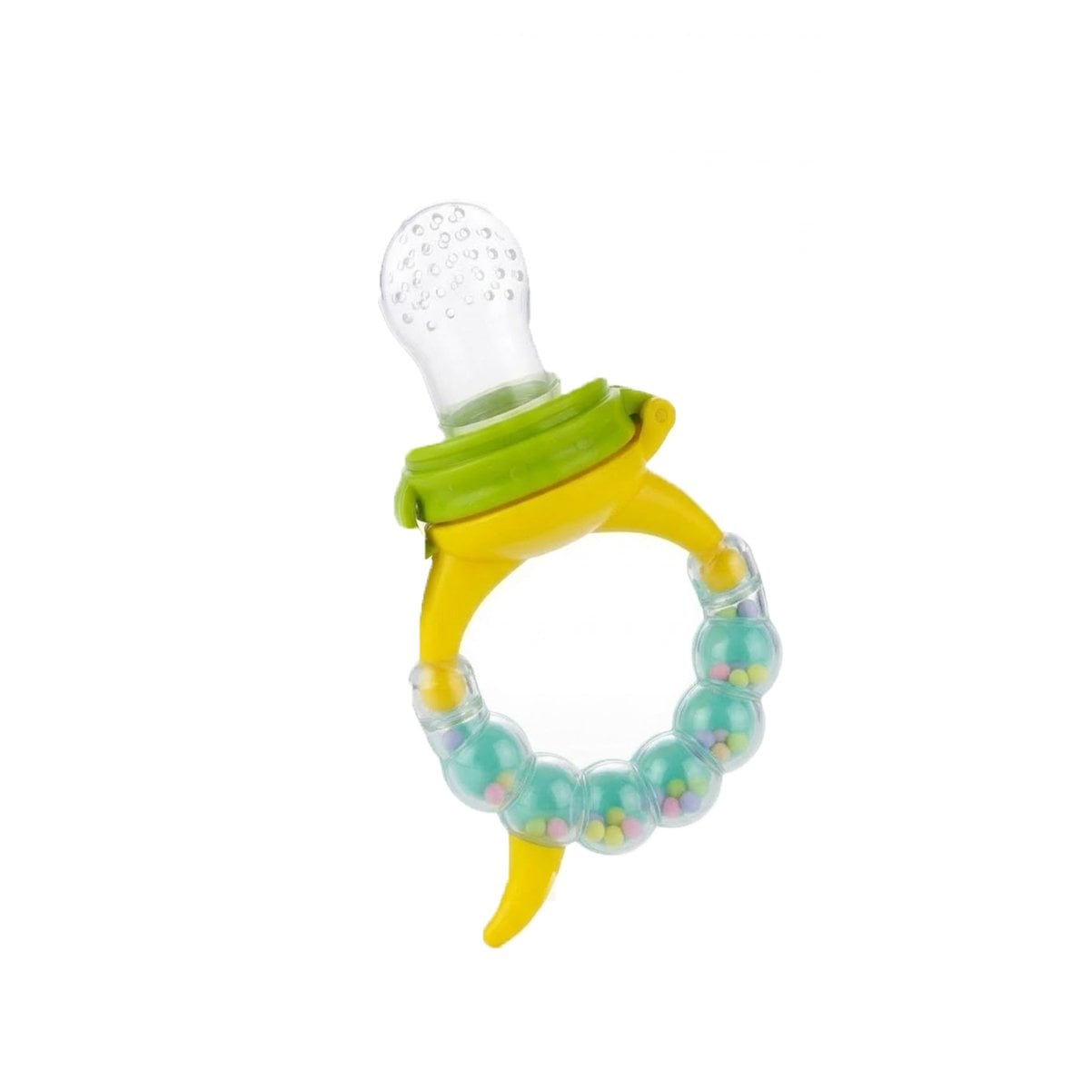 ALIMENTADOR DE USO DIARIO EN COLOR VERDE AGUA CON BOLITAS EN SILICONA Y+LIGAS REGALO - 3