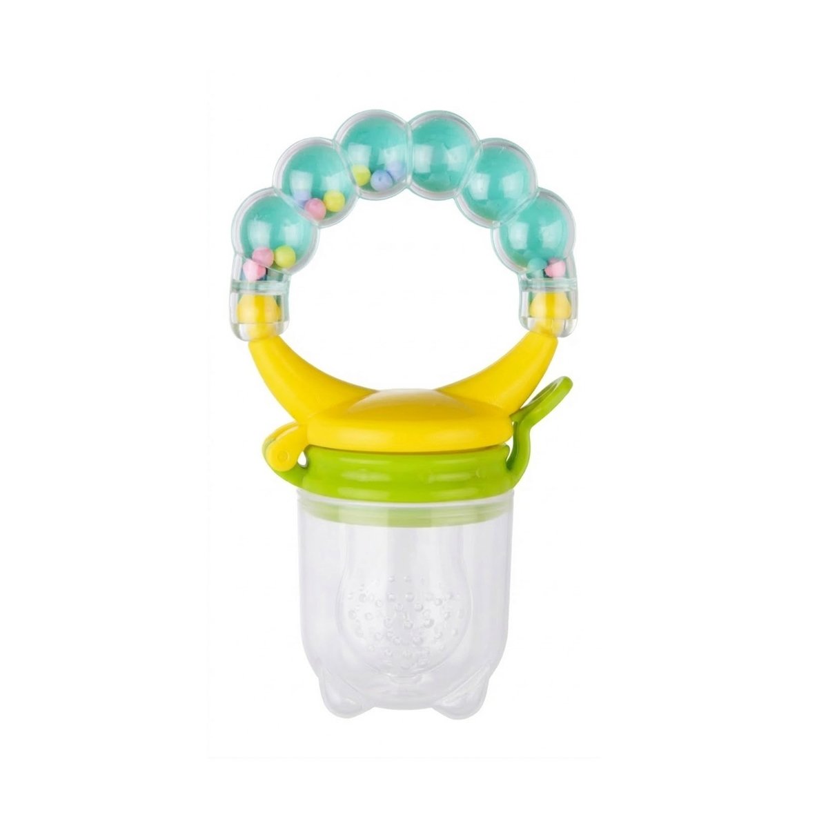 ALIMENTADOR EN COLOR VERDE AGUA CON SILICONA SEGURA Y BOLITAS INTEGRADAS Y+REGALO STICKER - 3