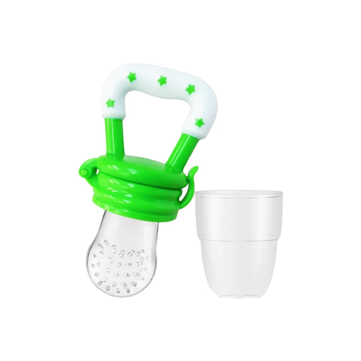 PACK4 CHUPON COLOR VERDE TIPO ALIMENTADOR CON SILICONA FLEXIBLE Y ESTRELLITAS Y+PAPEL REGALO - 3