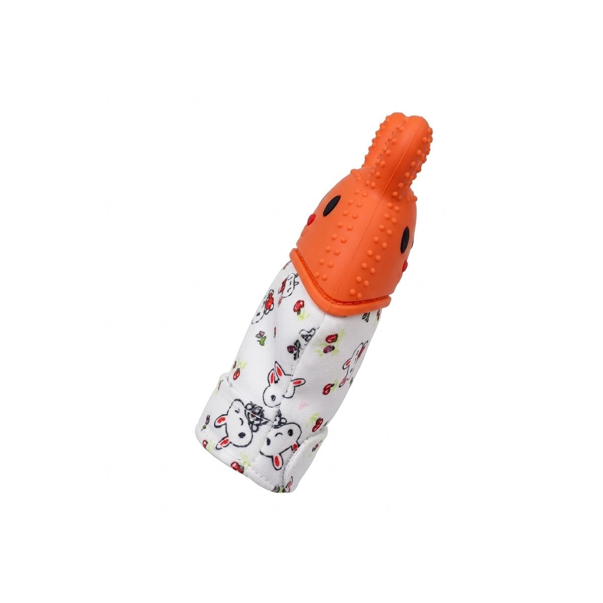 MORDEDOR EN FORMA FORMA DE CONEJO EN COLOR NARANJA PARA ESTIMULACION Y+REGALO STICKER - 3