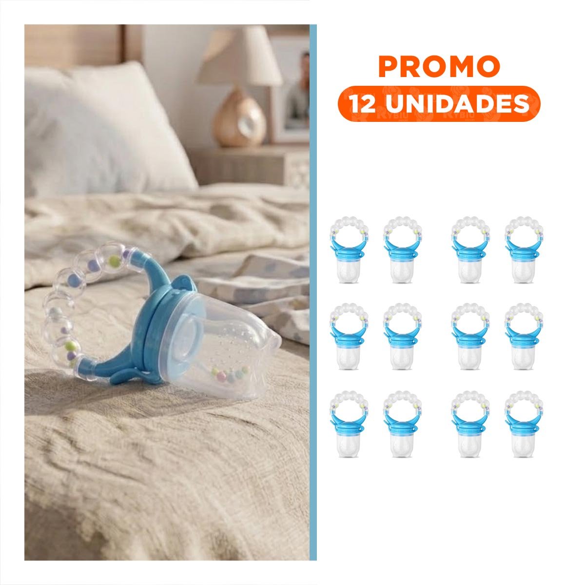 PACK12 BOQUILLA ALIMENTADORA EN COLOR BLANCO CON BOLITAS DECORATIVAS Y+REGALO STICKER - 1
