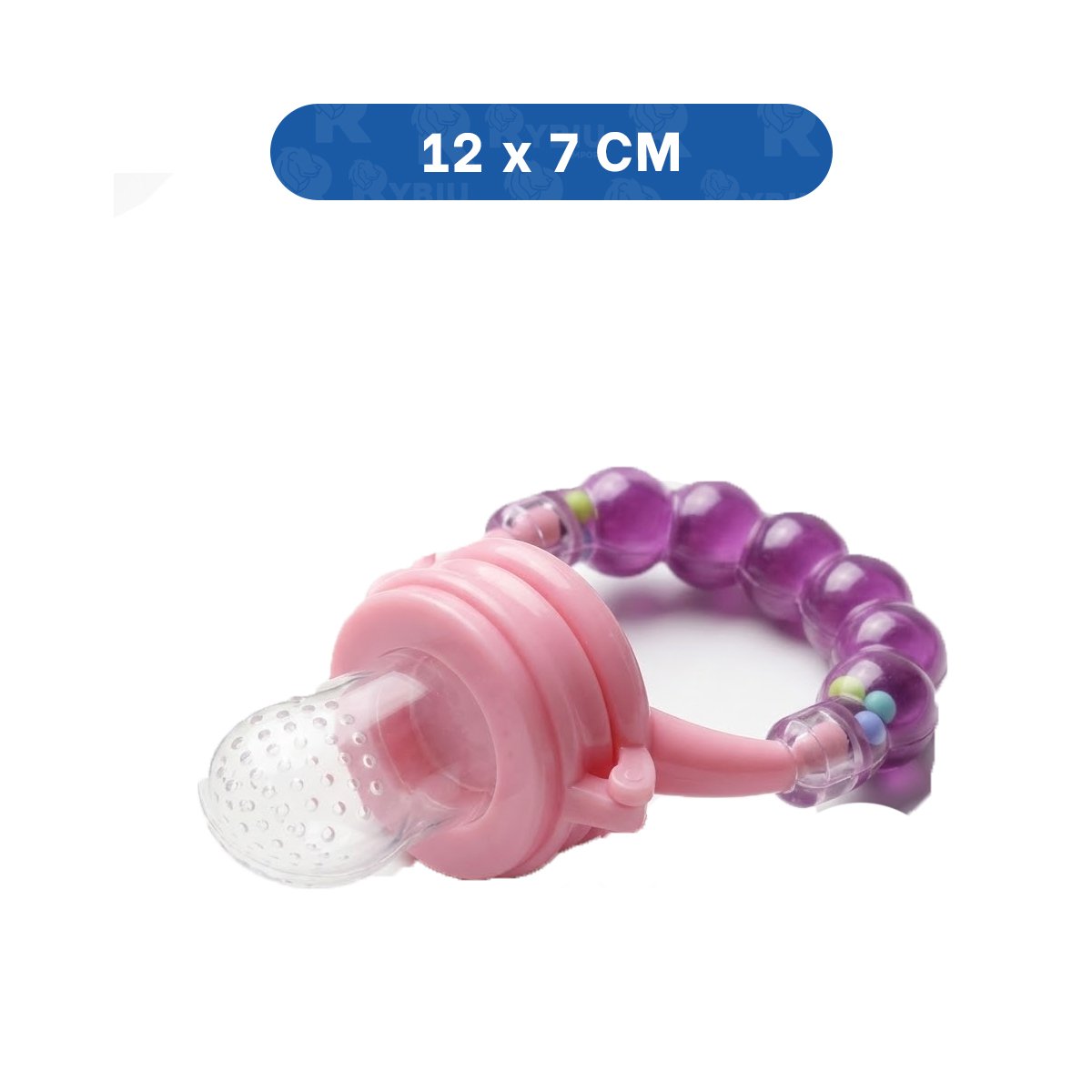 ALIMENTADOR DE USO DIARIO EN COLOR MORADO CON BOLITAS EN SILICONA Y+LIGAS REGALO - 4