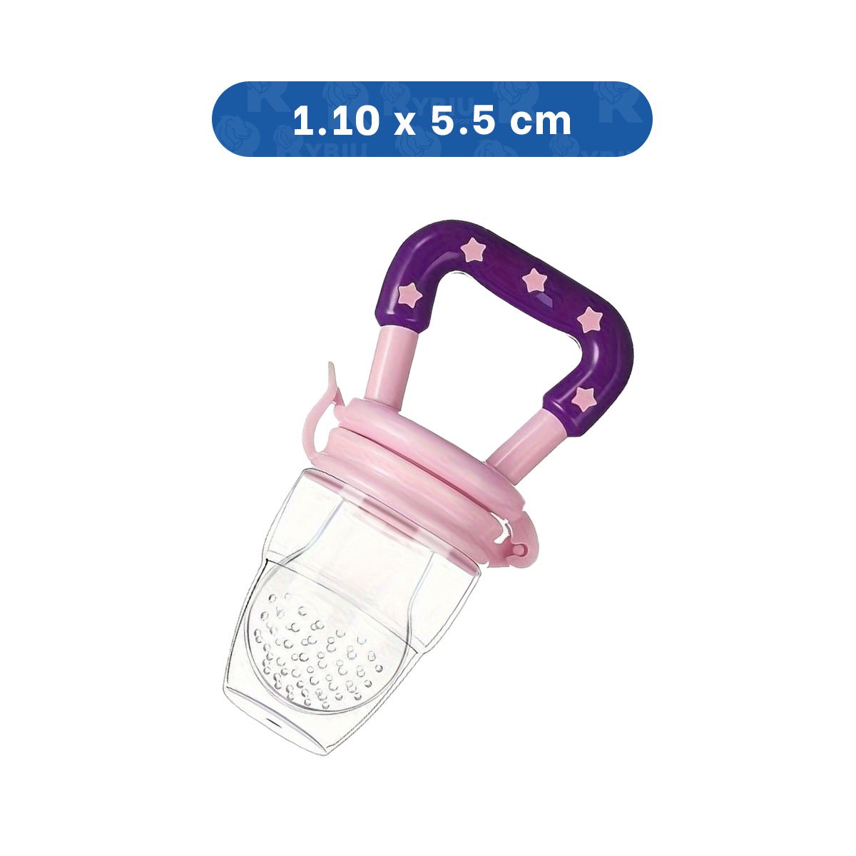 PACK2 BOQUILLA TIPO ALIMENTADOR INFANTIL EN COLOR MORADO CON ESTRELLITAS Y+REGALO STICKER - 4