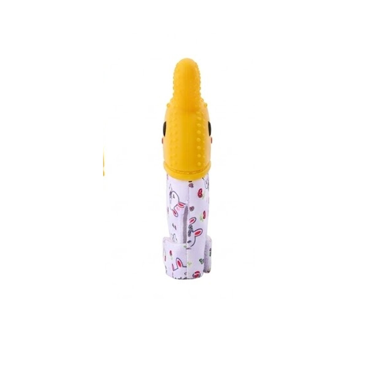 MORDEDOR EN COLOR AMARILLO EN FORMA DE CONEJO PARA DENTICION INFANTIL Y+LIGAS REGALO - 3
