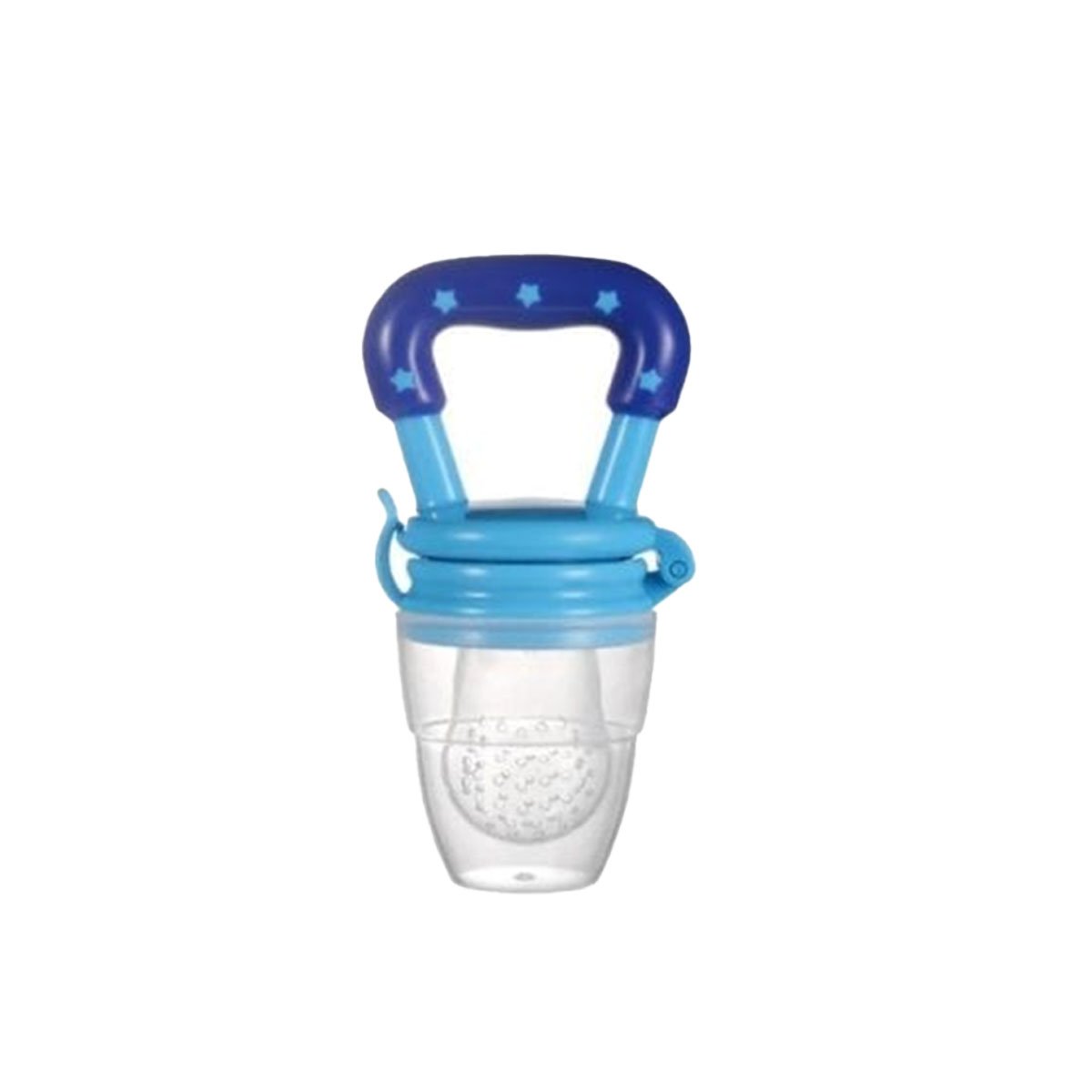 ALIMENTADOR EN COLOR AZUL CON ESTRELLITAS DE SILICONA FLEXIBLE Y+PAPEL REGALO - 1