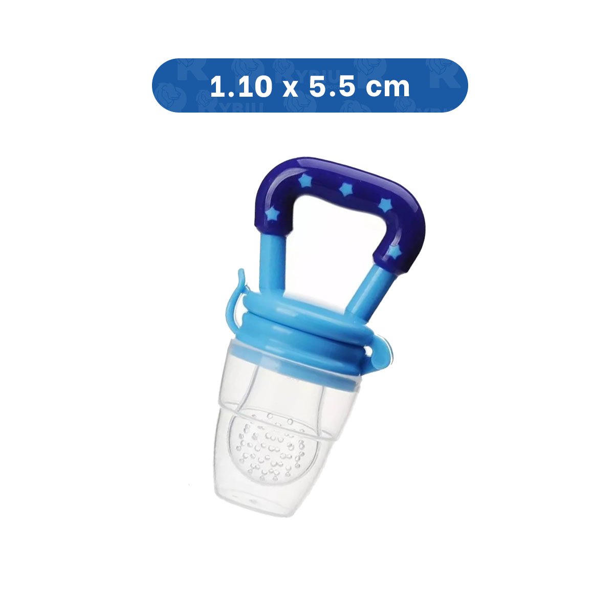 ALIMENTADOR EN COLOR AZUL CON ESTRELLITAS DE SILICONA FLEXIBLE Y+PAPEL REGALO - 4