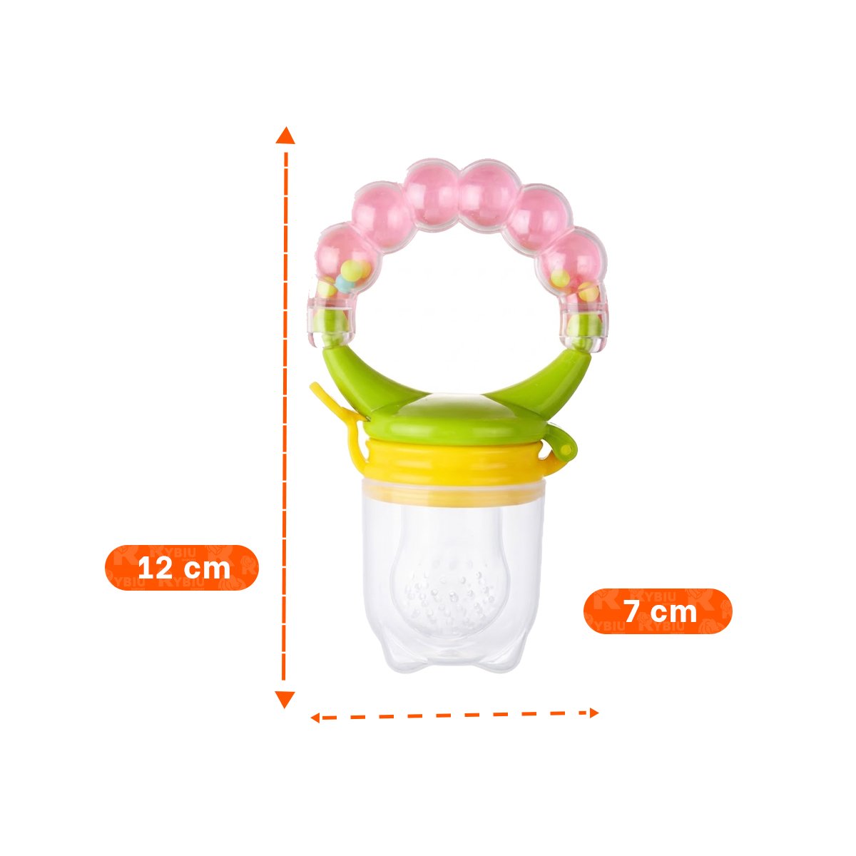 ALIMENTADOR EN COLOR ROSADO CON SILICONA SEGURA Y BOLITAS INTEGRADAS Y+REGALO STICKER - 4