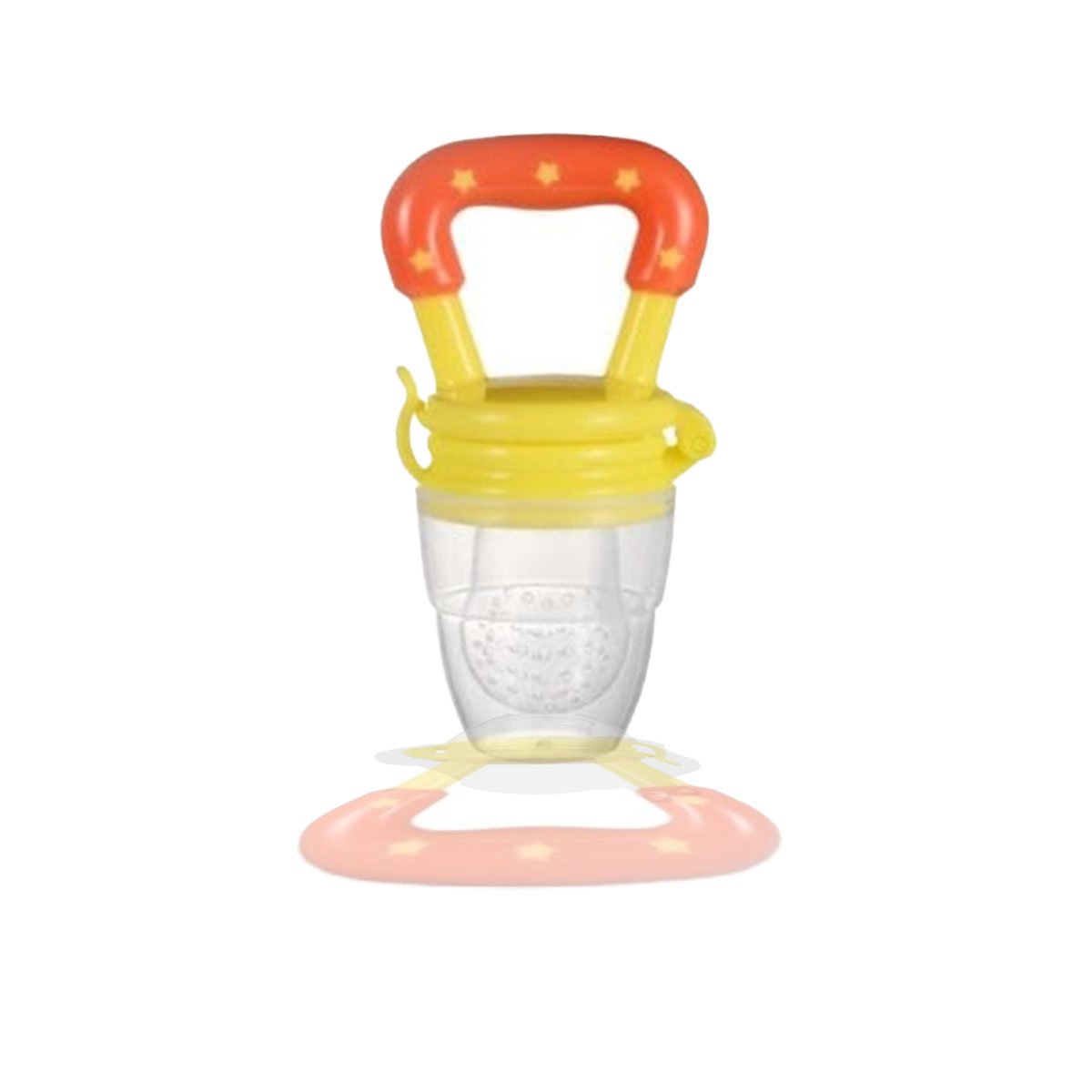 ALIMENTADOR DE USO DIARIO EN COLOR NARANJA CON ESTRELLITAS EN SILICONA Y+LIGAS REGALO - 3