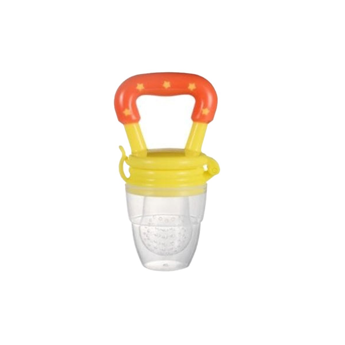 ALIMENTADOR EN COLOR NARANJA CON ESTRELLITAS DE SILICONA FLEXIBLE Y+PAPEL REGALO - 1