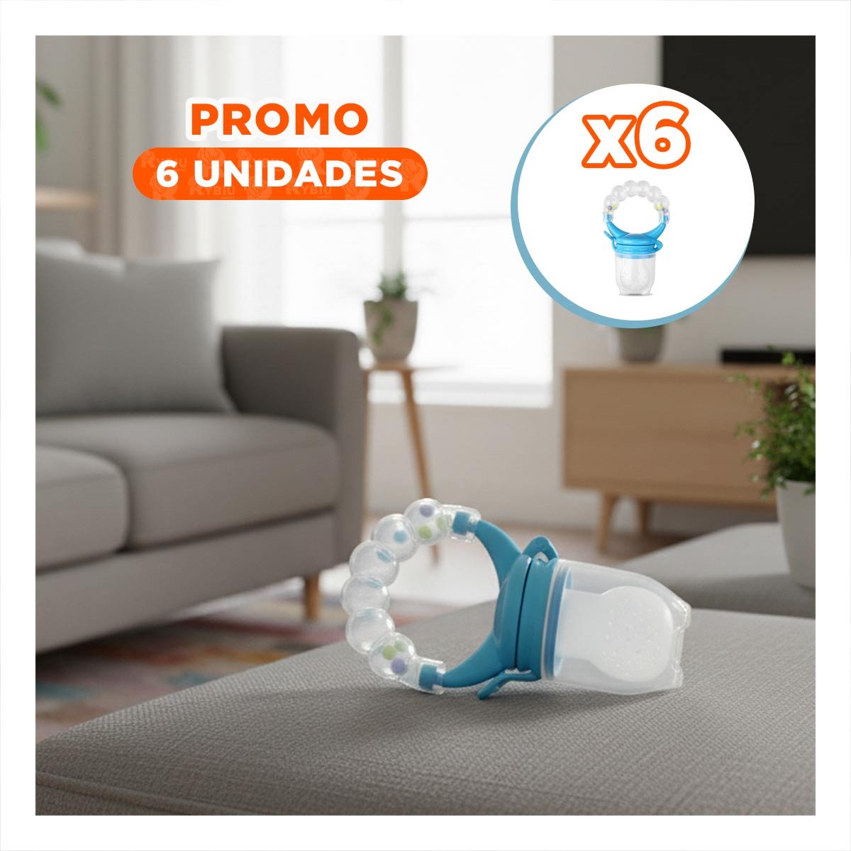 PACK6 BOQUILLA EN COLOR BLANCO CON SILICONA FLEXIBLE Y BOLITAS INTEGRADAS Y+REGALO STICKER - 1