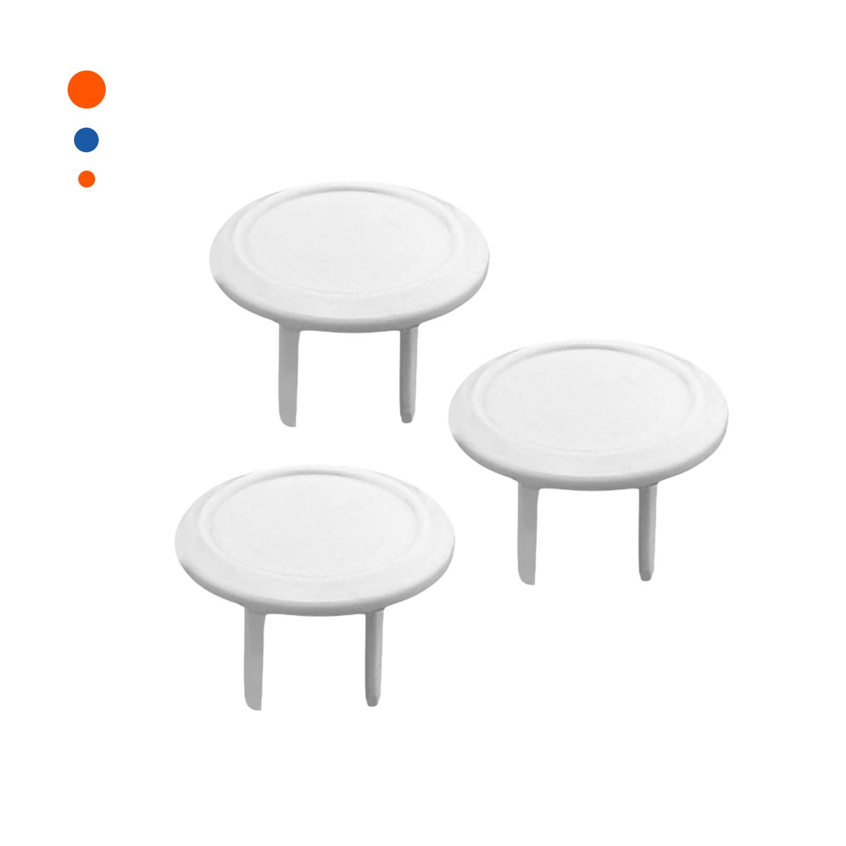 PACK2 PROTECTOR PARA ENCHUFE EN BLANCO Y EN COLOR DE 3,3CM Y+REGALO STICKER - 2
