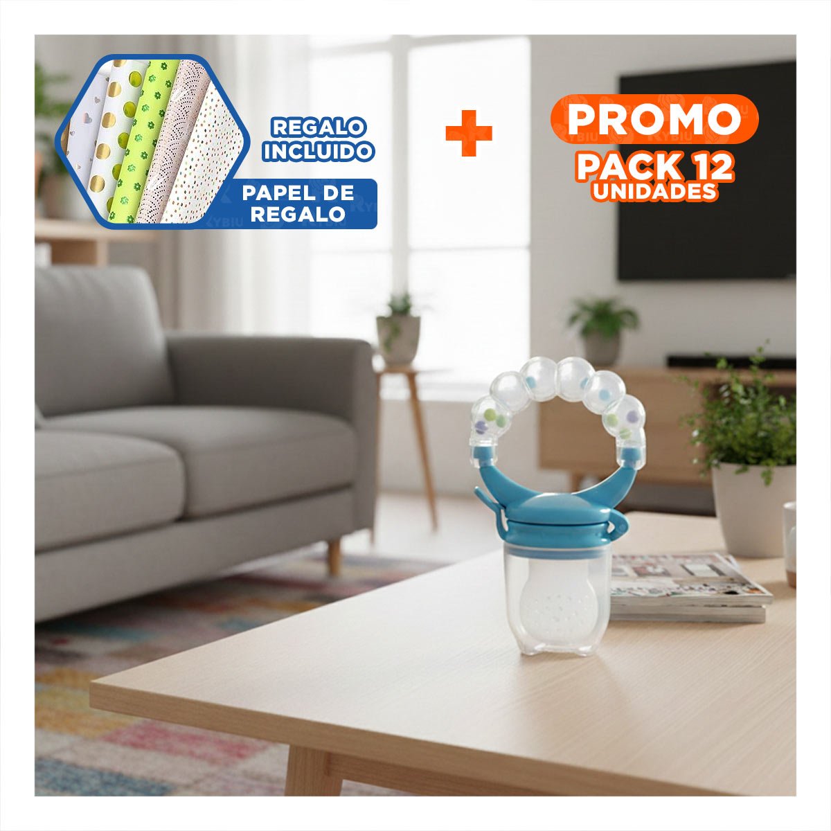 PACK12 BOQUILLA DE SILICONA EN COLOR BLANCO CON DETALLES DE BOLITAS SUAVES Y+PAPEL REGALO - 1
