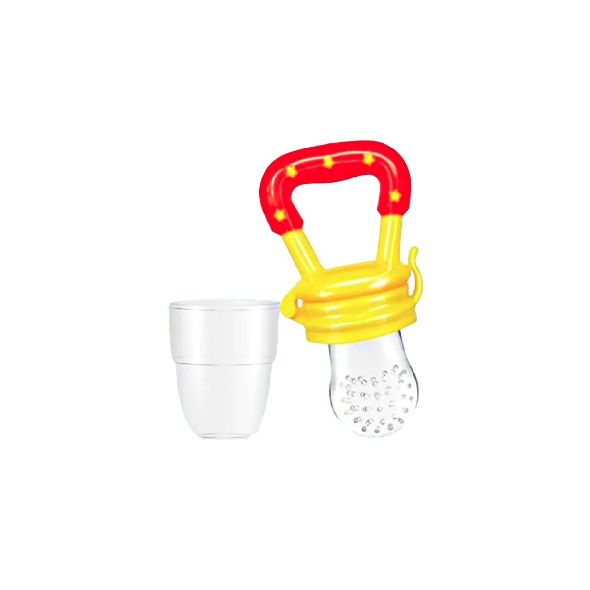 PACK4 CHUPON COLOR NARANJA TIPO ALIMENTADOR CON SILICONA FLEXIBLE Y ESTRELLITAS Y+PAPEL REGALO - 3