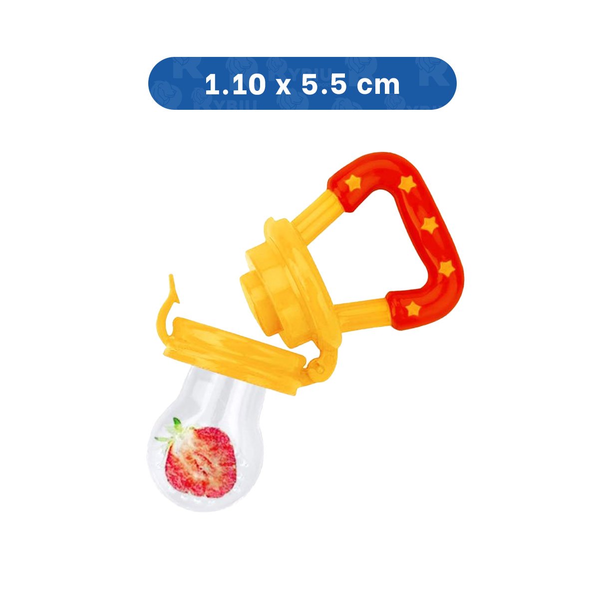 PACK4 CHUPON COLOR NARANJA TIPO ALIMENTADOR CON SILICONA FLEXIBLE Y ESTRELLITAS Y+PAPEL REGALO - 4