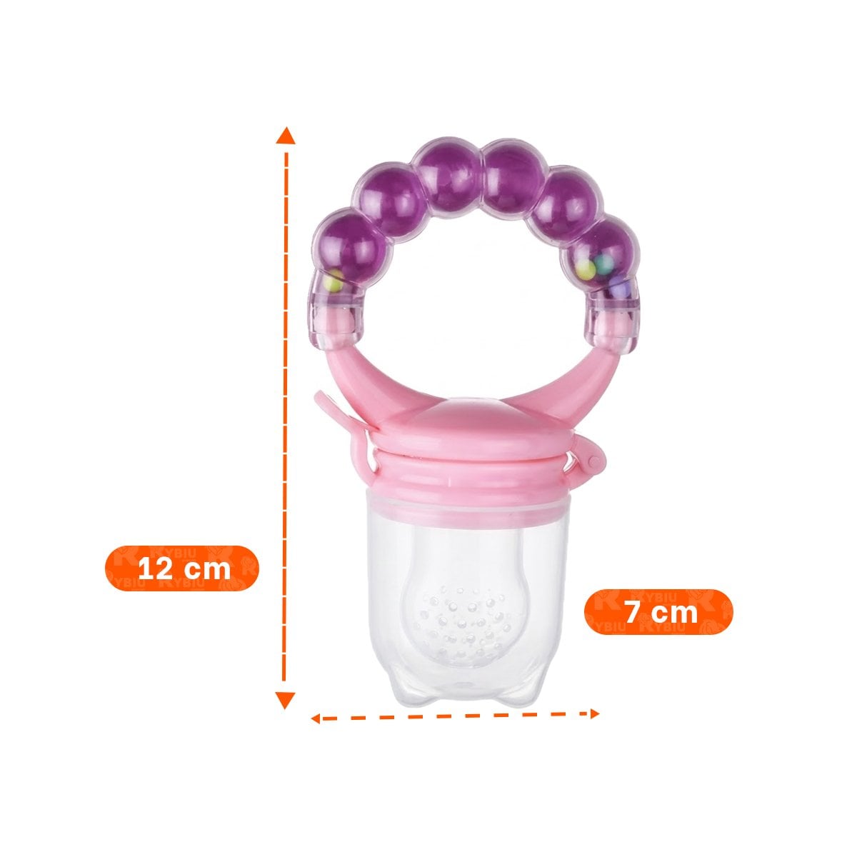 PACK12 BOQUILLA ALIMENTADORA EN COLOR MORADO CON BOLITAS DECORATIVAS Y+REGALO STICKER - 4
