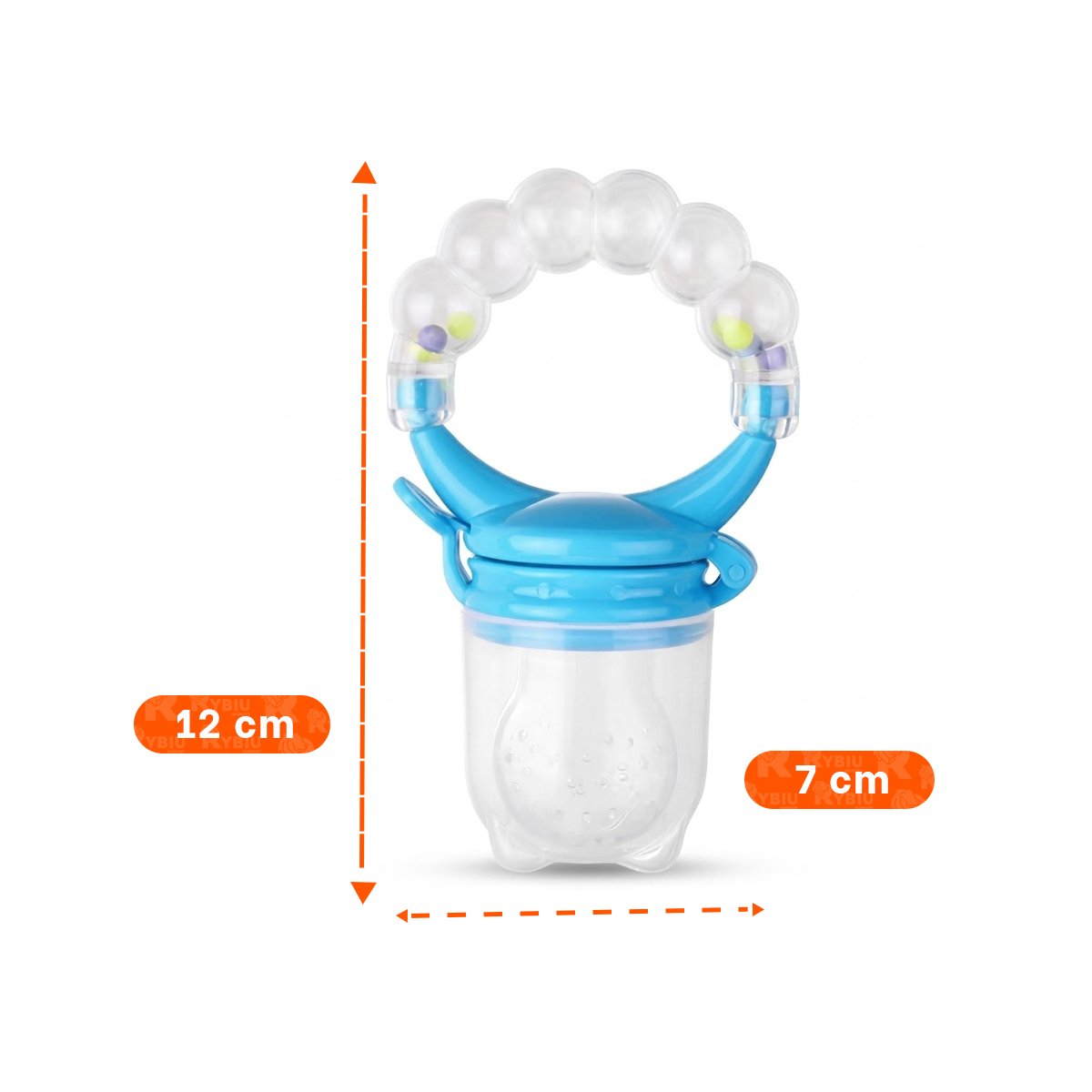 ALIMENTADOR EN COLOR BLANCO CON SILICONA SEGURA Y BOLITAS INTEGRADAS Y+REGALO STICKER - 4