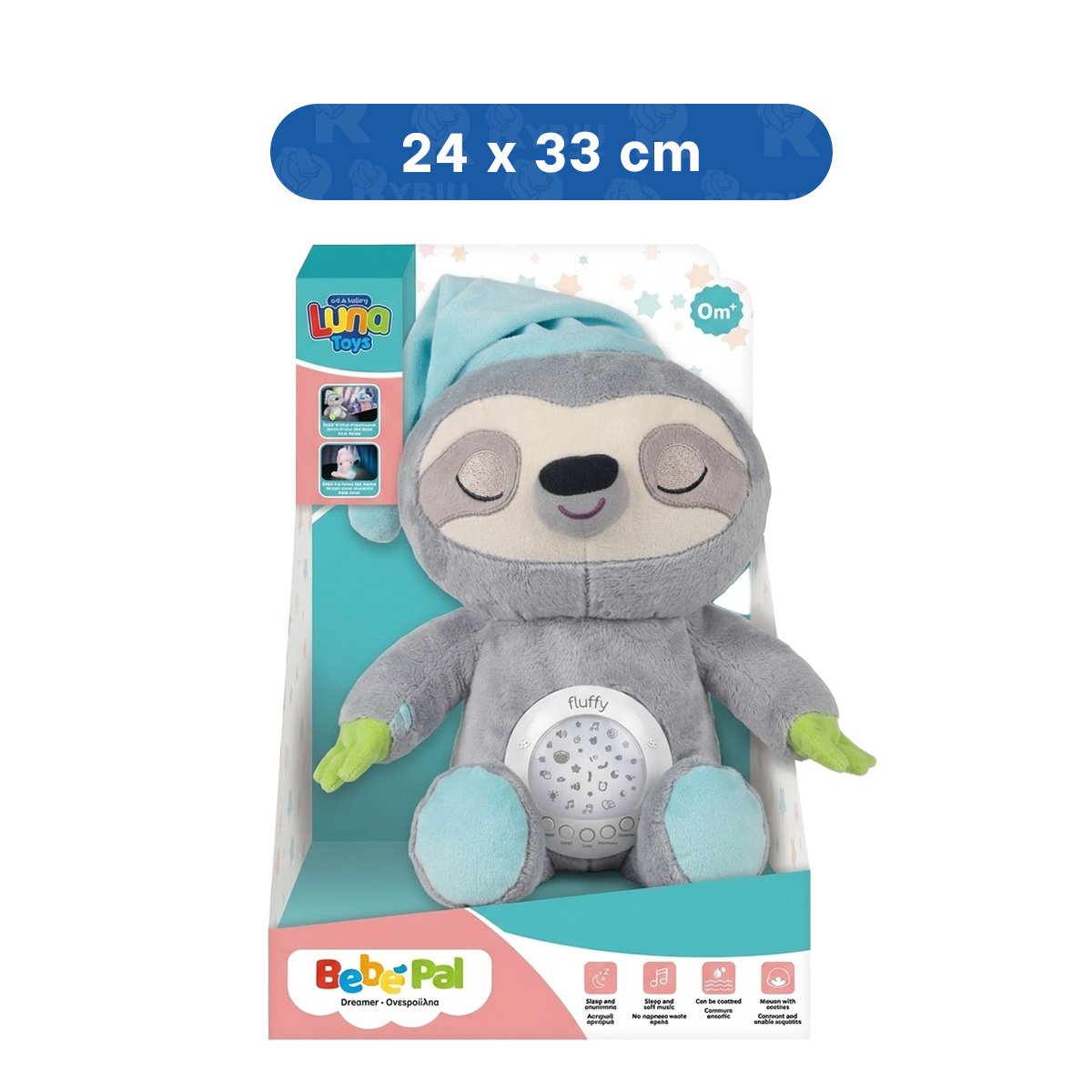 PACK4 FIGURA EN FORMA DE OSO PEREZOSO EN COLOR PLOMO CON SISTEMA PROYECTOR Y+PAPEL REGALO - 4