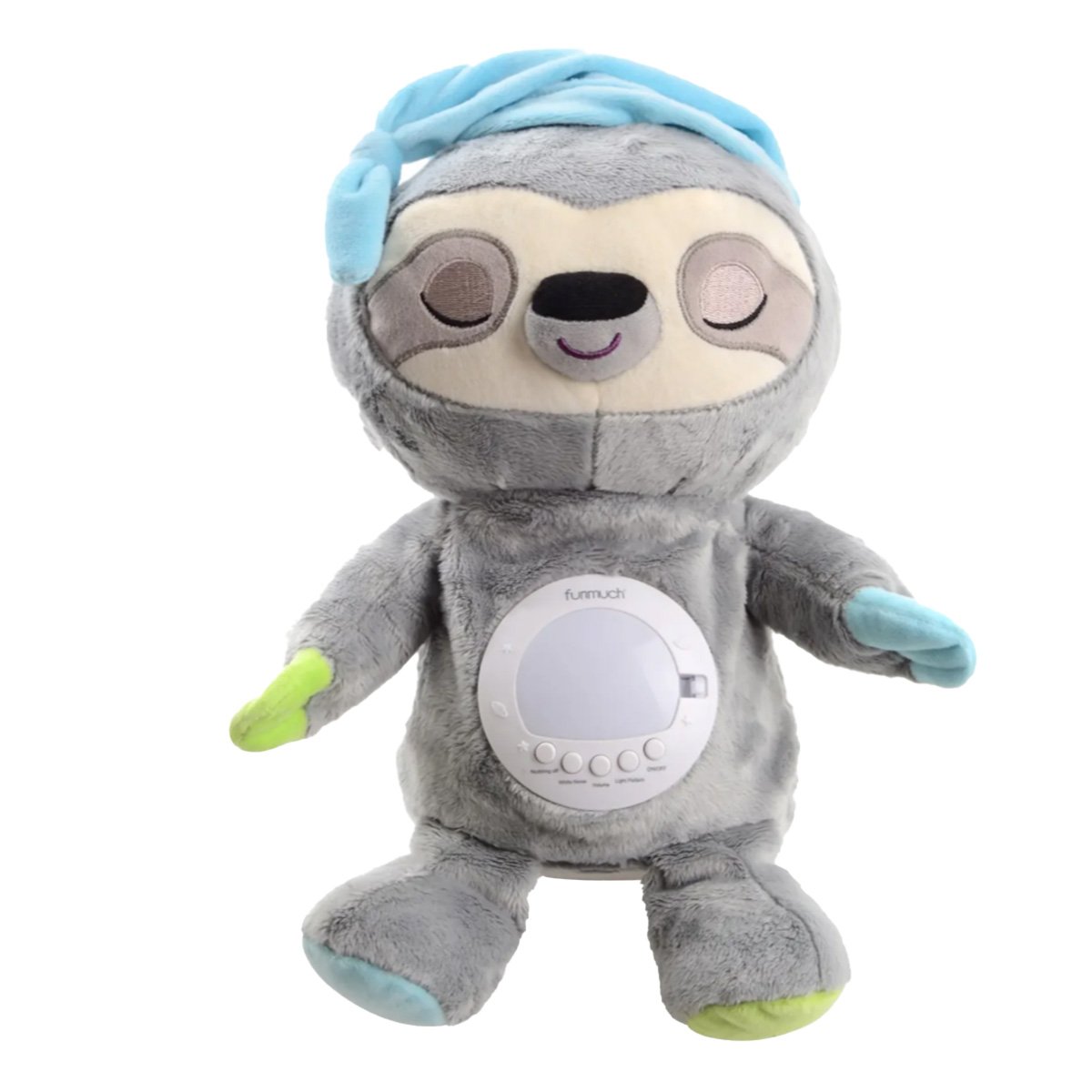 PACK2 PELUCHE DE OSO PEREZOSO PLOMO CON PROYECCION DE LUZ Y SONIDO CALMANTE Y+REGALO STICKER - 2